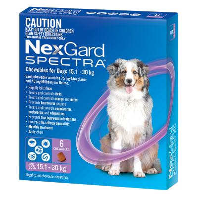 NexGard SPECTRA LARGE DOGS (15.1-30KG) PURPLE