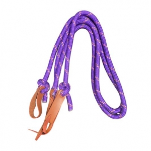 Navaho - Double Split Rope Reins Purple
