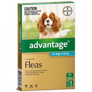 Advantage For Dogs 4-10Kg Aqua 4 Pack