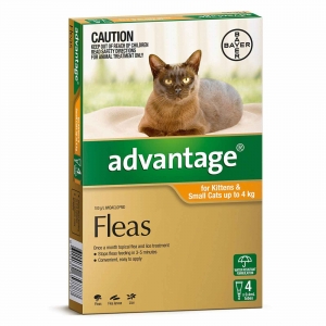 Advantage For Kittens & Small Cats Up To 4kg 4 Pack