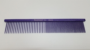 Ashley Craig GREYHOUND Combs 7.5" Beauty Medium Coarse/Fine Purple Sparkle