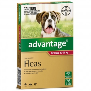 Advantage For Dogs 10-25Kg Red 6 Pack