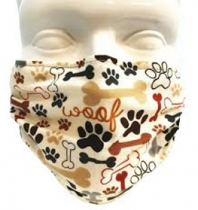 Breathe Healthy Dog Bones & Paw Prints Mask
