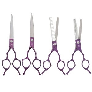 Bucci 4 Pc 6.5" PR65 Purple Asian Fusion Grooming Kit - Click for more info