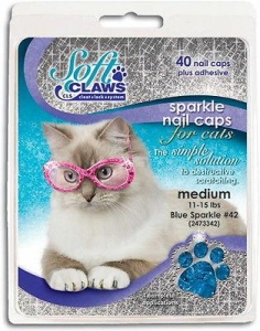 Soft Claws Feline Medium - Blue Sparkle