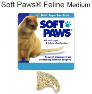 Soft Claws Feline Medium - Gold Sparkle