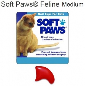 Soft Claws Feline Medium - Red